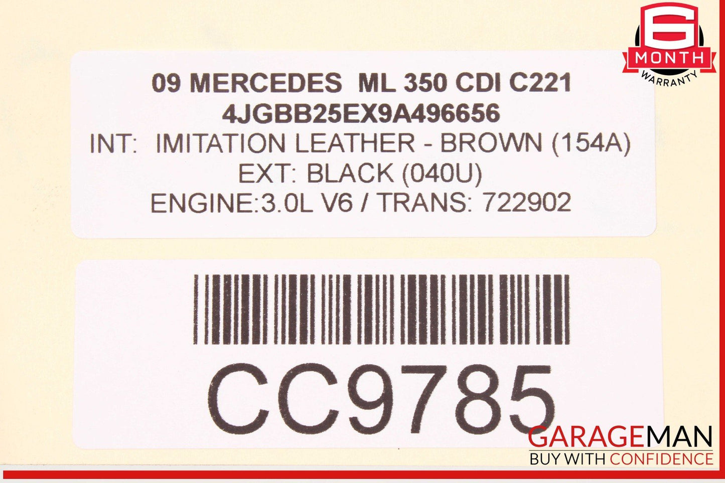 07-09 Mercedes W164 ML320 Cooling Radiator AC A/C Condenser Oil Cooler OEM