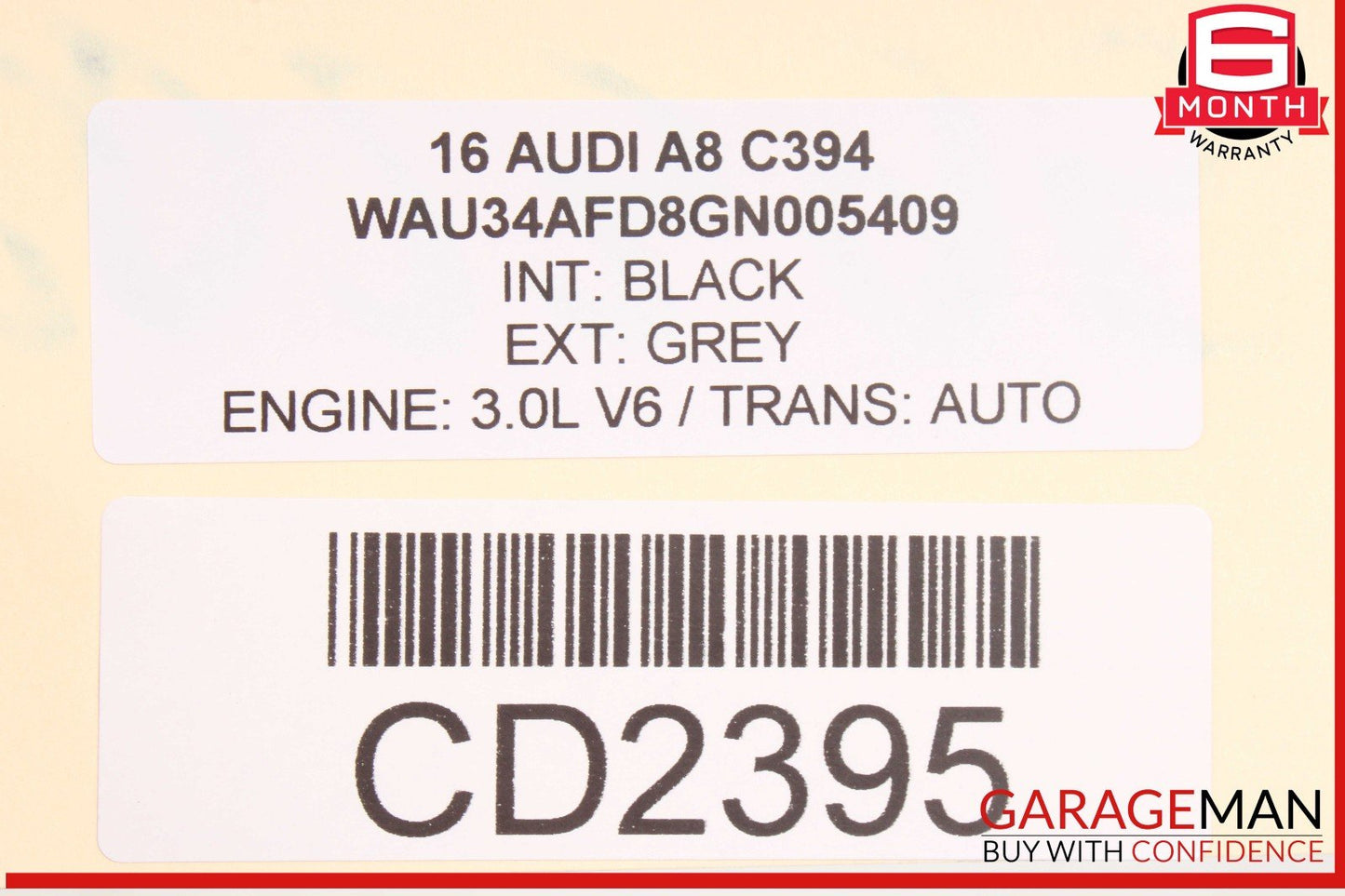 11-18 Audi A8 Panoramic Sunroof Glass Panel Assembly OEM