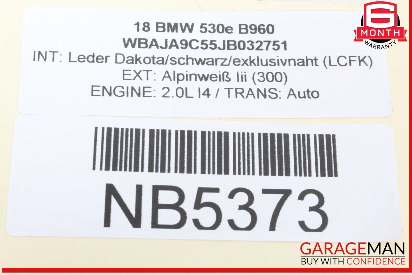17-20 BMW 530E High Voltage Battery Cable Wire Wiring Harness 6809228 OEM