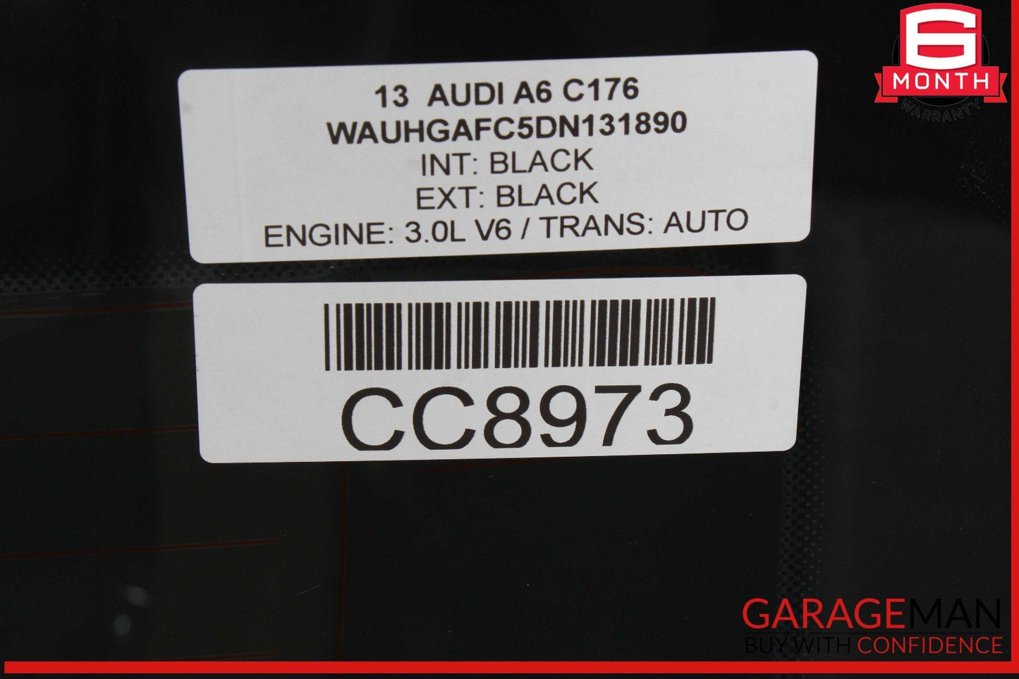 12-18 Audi A6 Rear Windshield Wind Shield Back Glass OEM