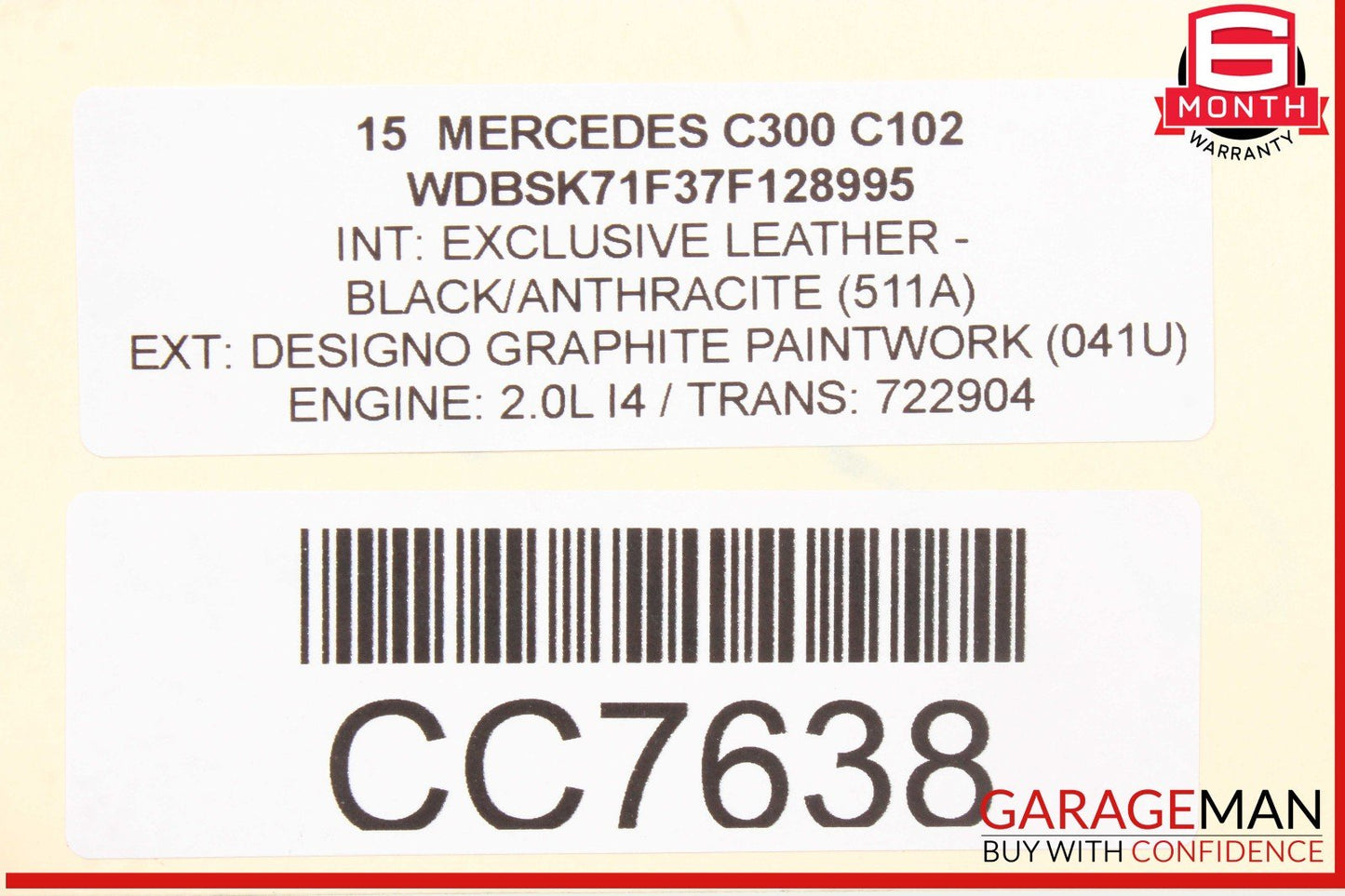15-21 Mercedes W205 C300 C350e C400 Front Left Driver Side Door Shell OEM