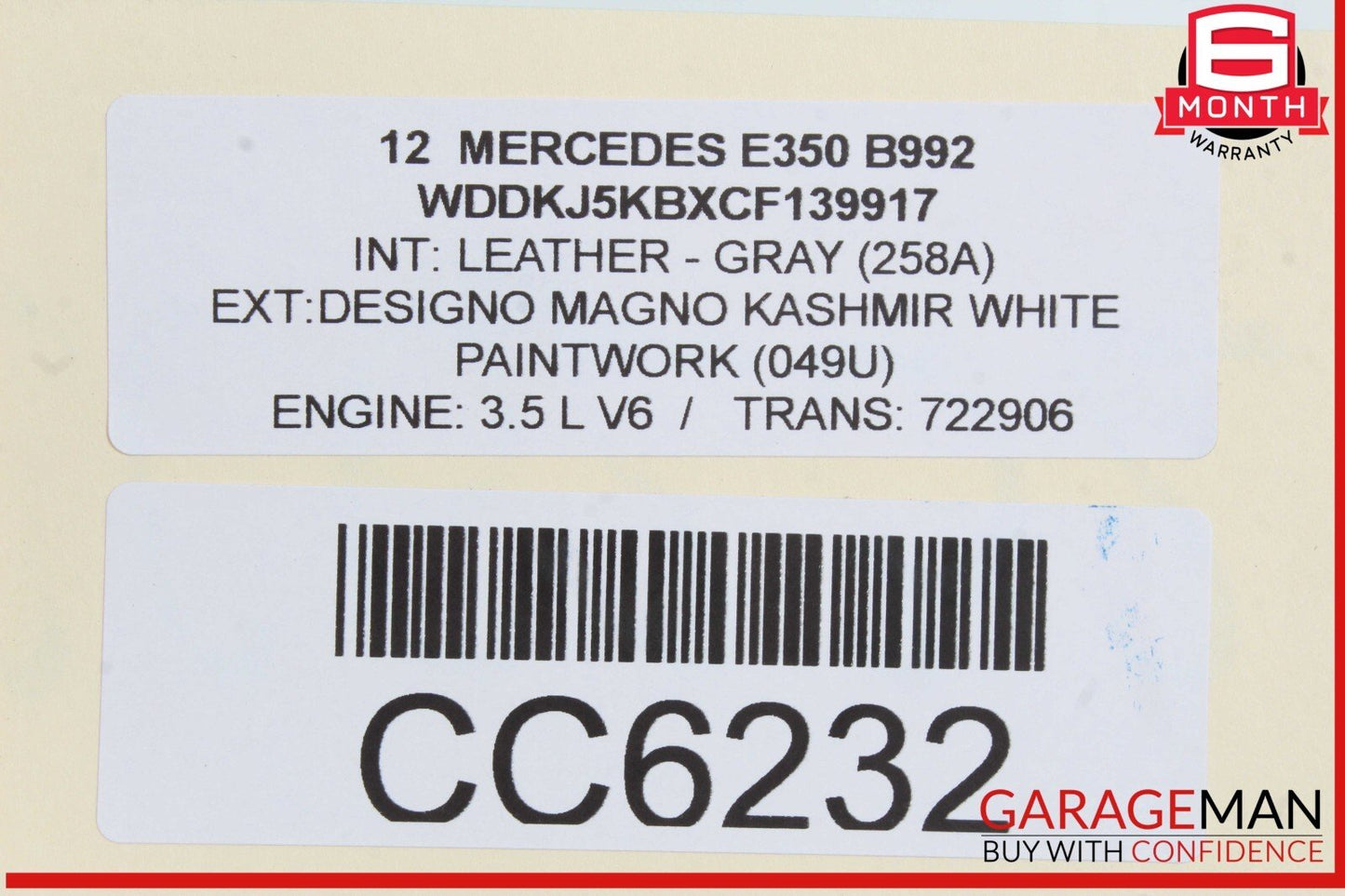 10-17 Mercedes W207 E350 E400 Coupe Front Left Interior Door Panel Trim Assembly