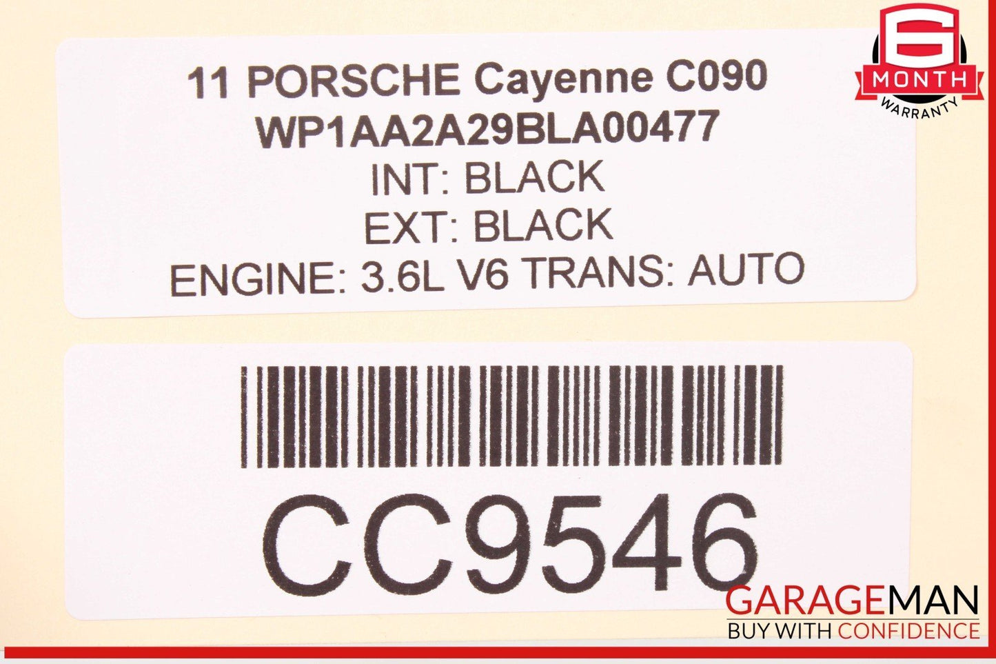 11-18 Porsche Cayenne 958 3.6L V6 Engine Motor Assembly OEM 182k