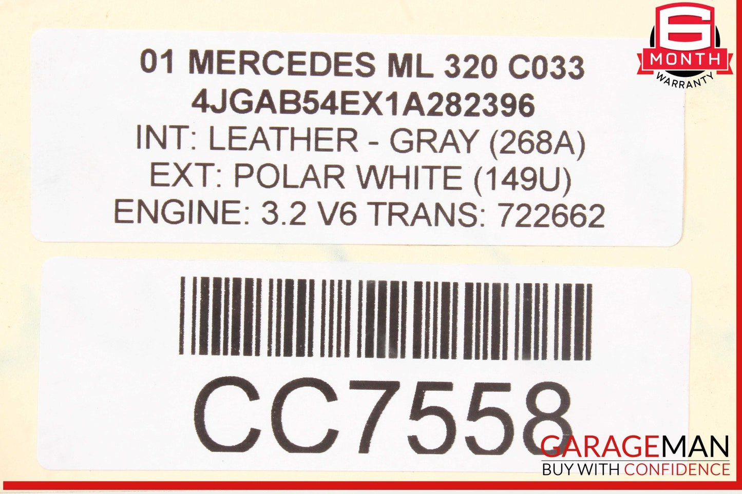 00-03 Mercedes W163 ML320 5G Auto Trans Automatic Transmission 722.662 199k