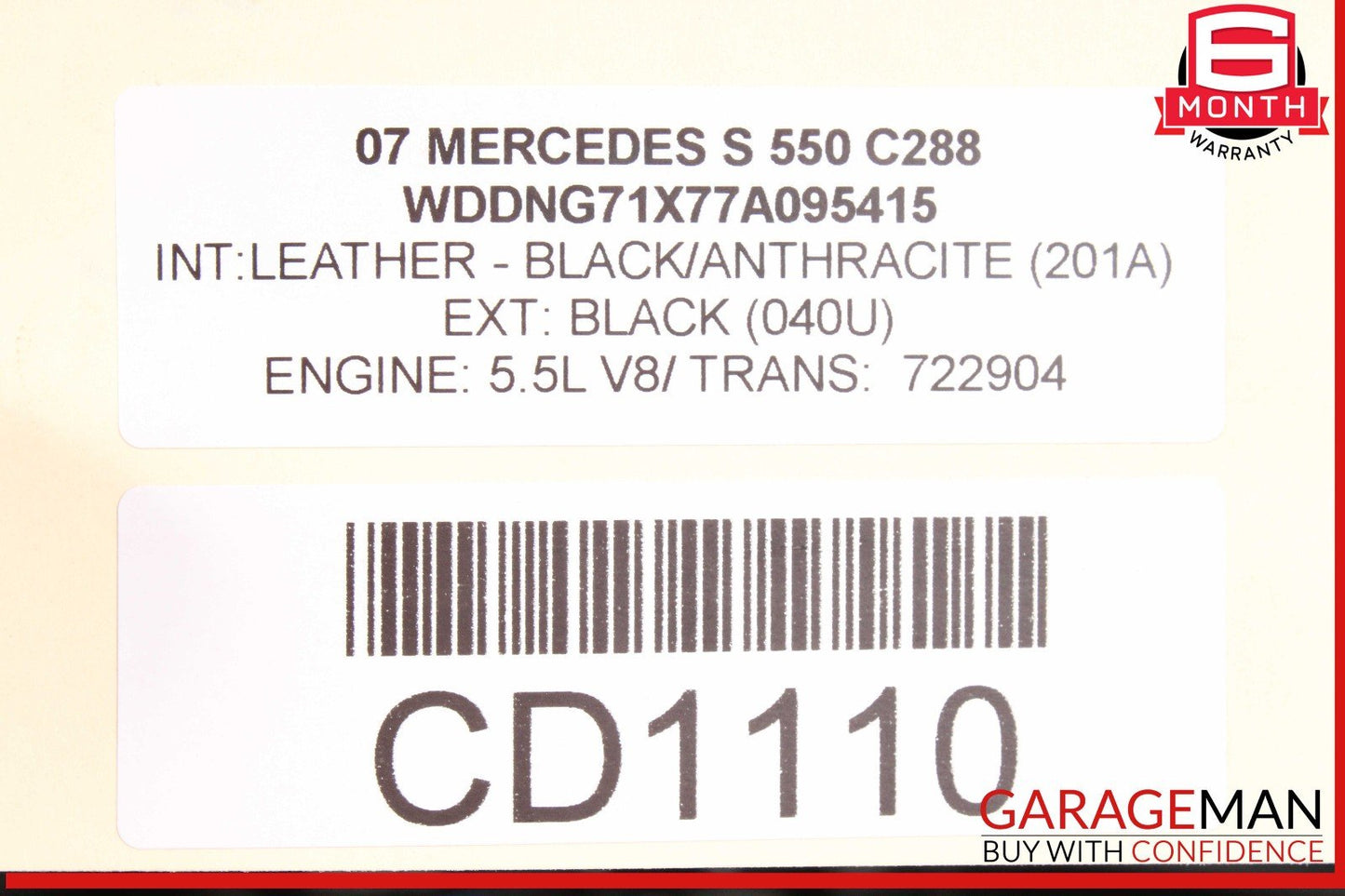 07-13 Mercedes W221 S550 Front Hood Bonnet Lid Cover Panel Assembly Black