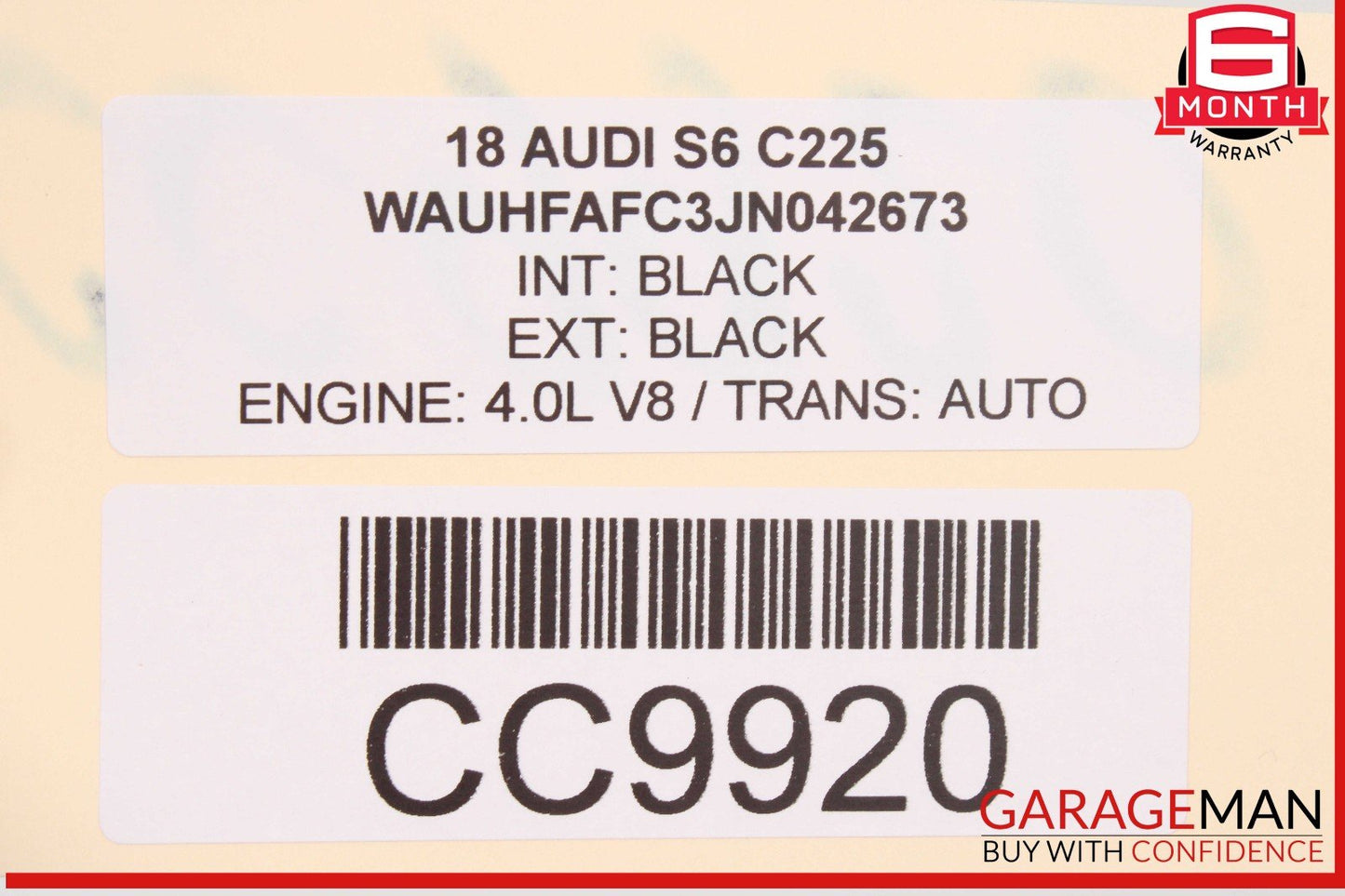13-18 Audi S6 Front Right Lower Bottom Seat Cushion Black OEM
