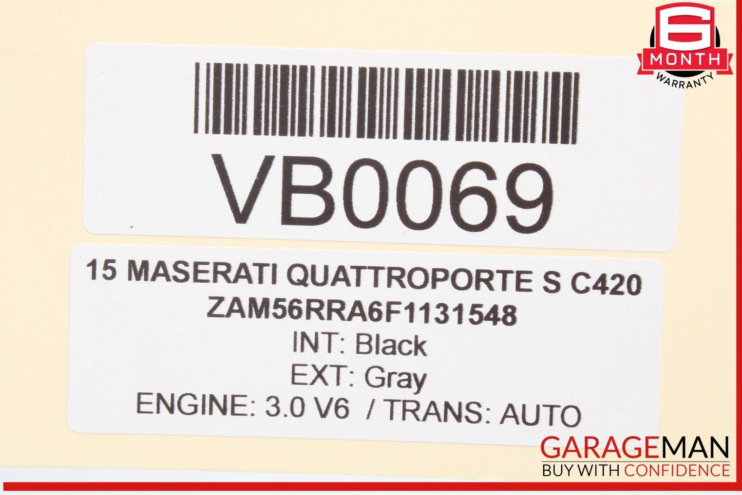 14-17 Maserati Quattroporte S Rear Center Third Stop Brake Signal Light Lamp OEM