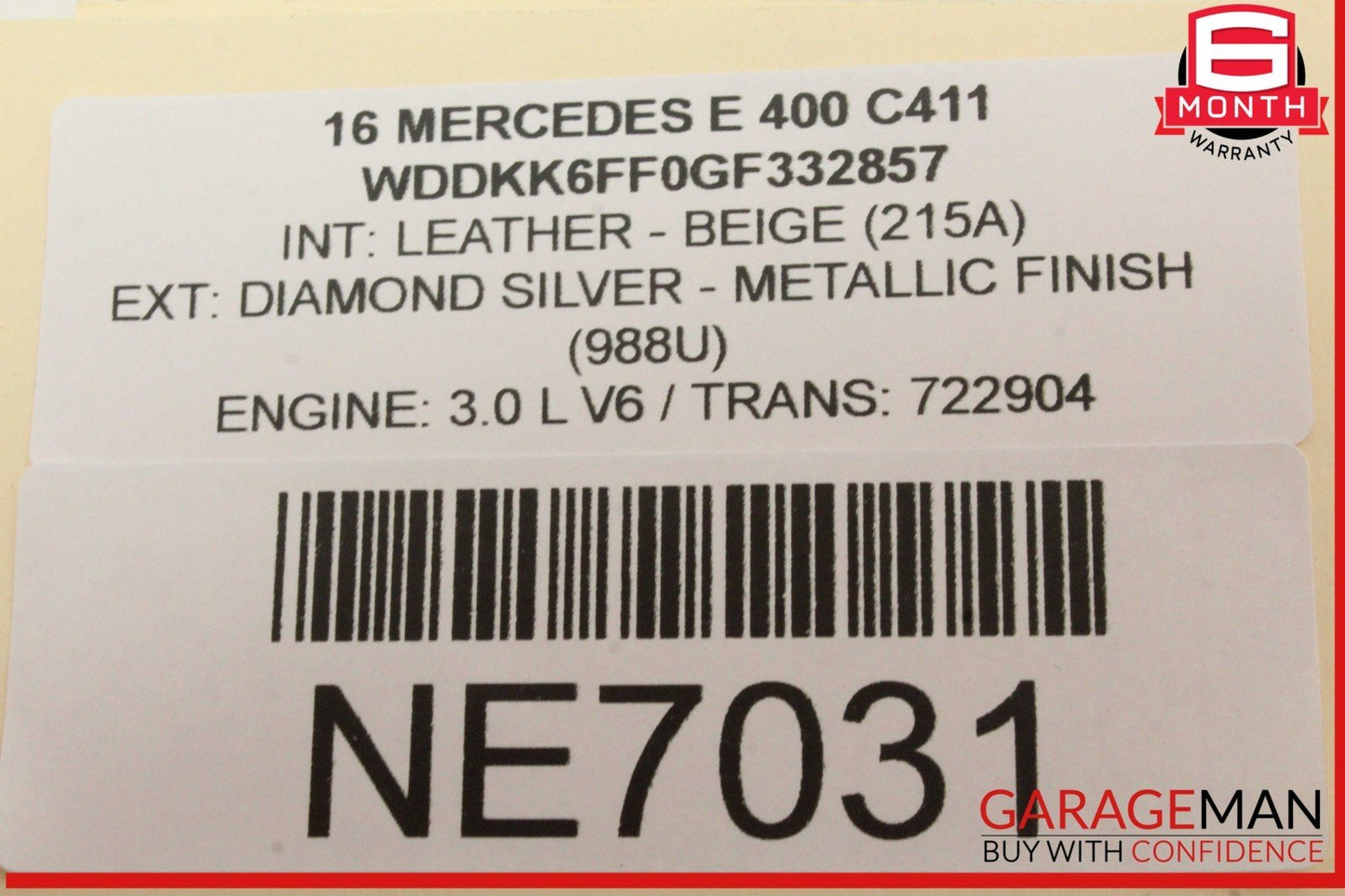 11-16 Mercedes W207 E400 E550 Overhead Reading Map Dome Light Lamp OEM