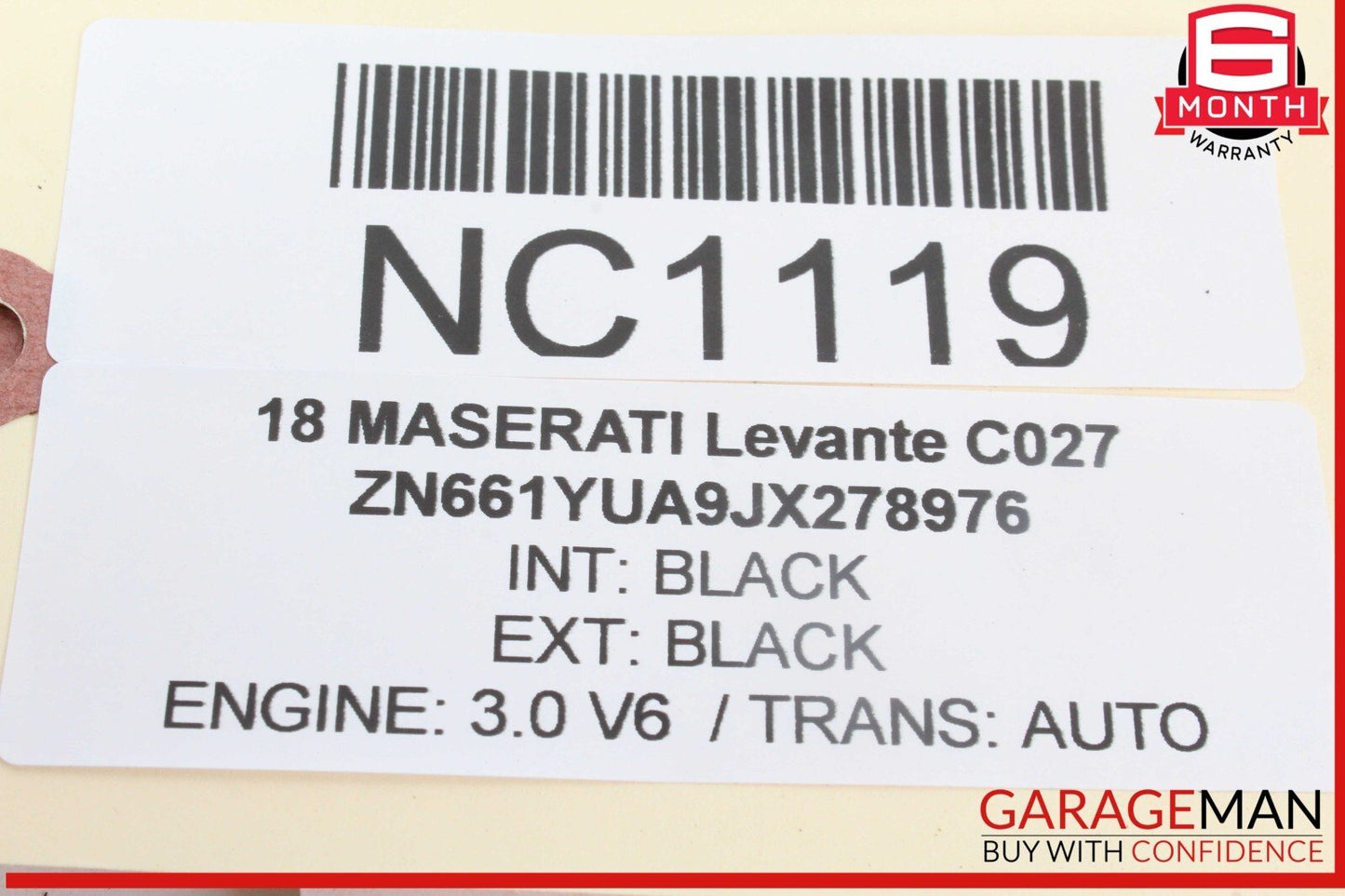 17-20 Maserati Levante M161 Steering Wheel Black OEM