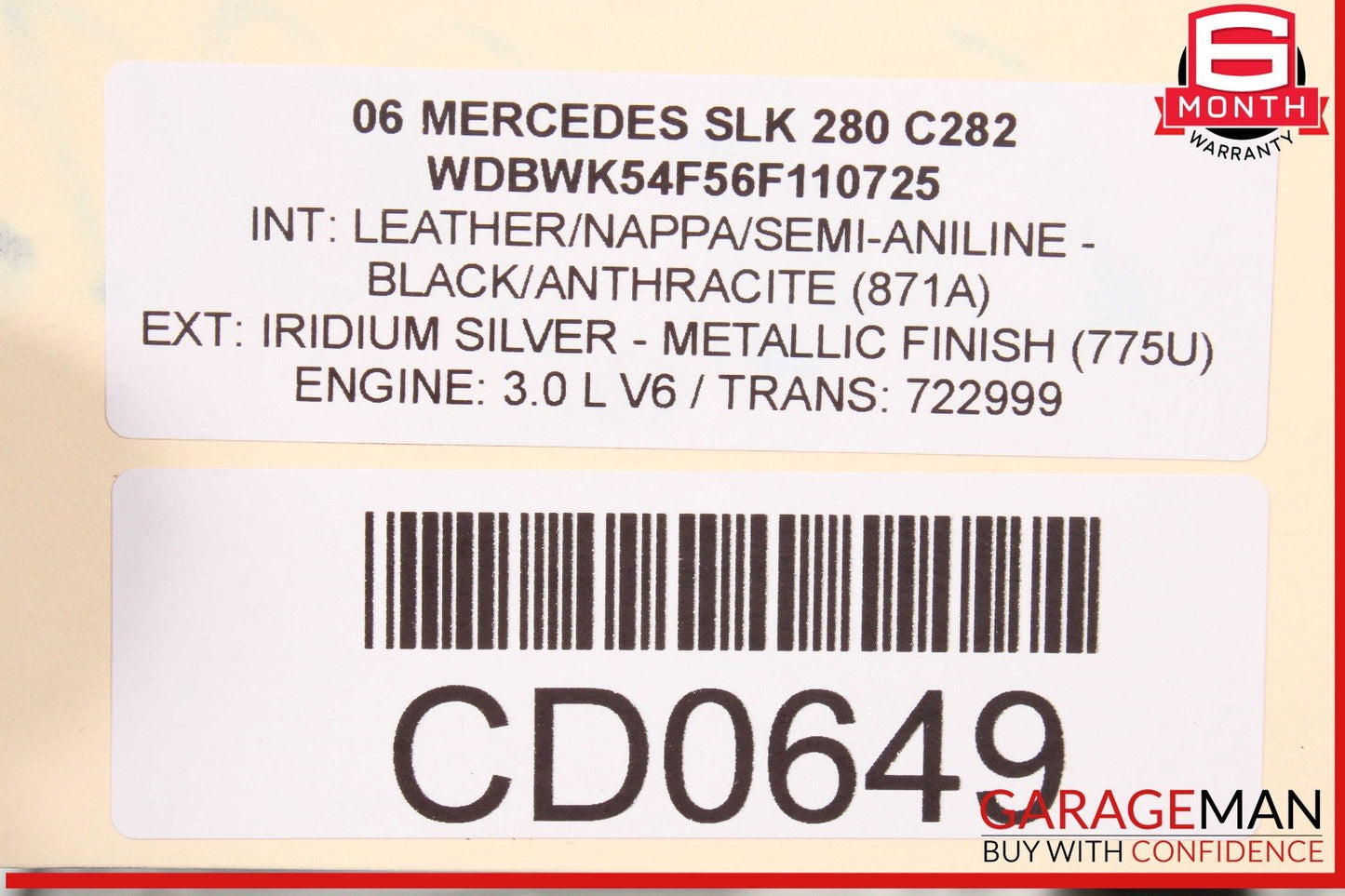 05-11 Mercedes R171 SLK280 SLK300 SLK350 Front Hood Bonnet Panel Assembly OEM