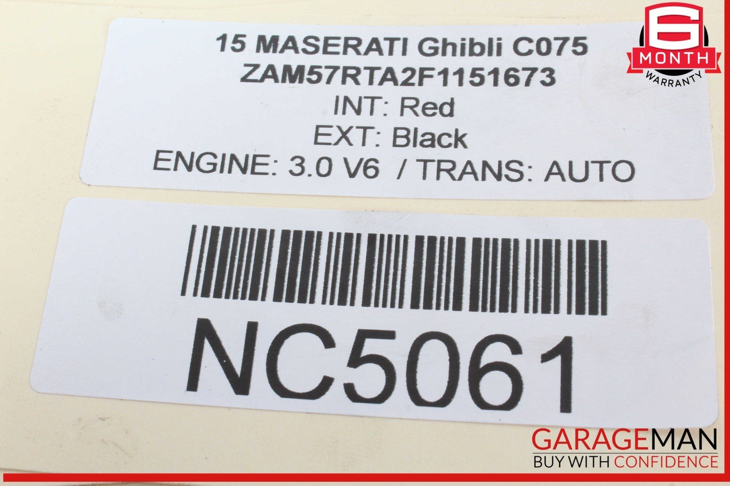 14-22 Maserati Ghibli Rear Right Side Window Regulator Motor OEM
