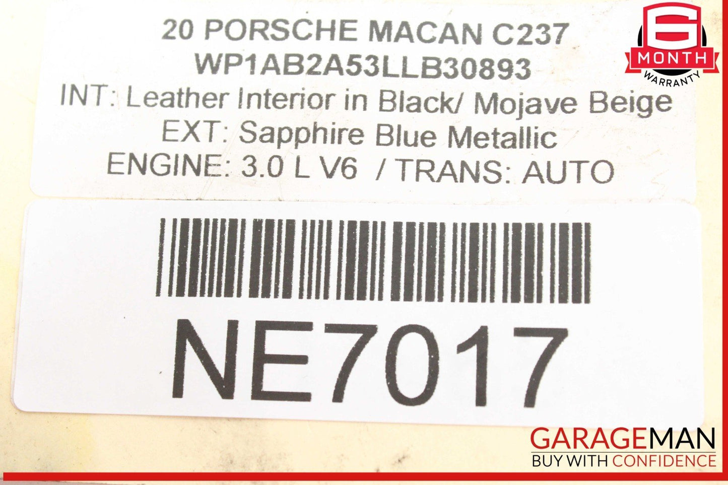 15-24 Porsche Macan 95B Rear Left Driver Side Lower Control Arm 8R0505311F OEM