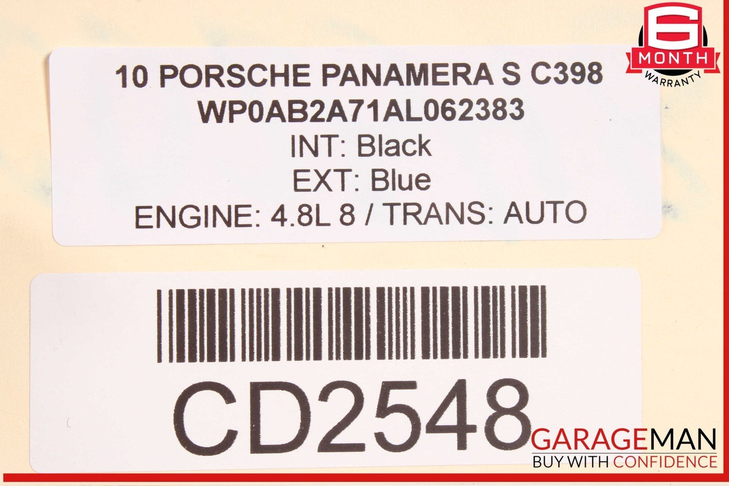 10-16 Porsche Panamera 970 Rear Sub Frame Subframe Crossmember OEM