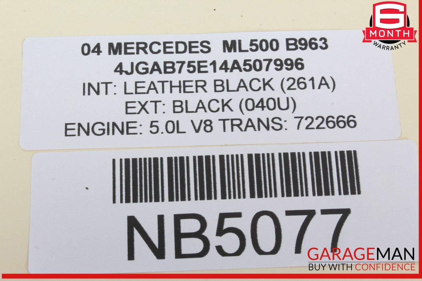 98-05 Mercedes W163 ML500 ML55 AMG 4 Spoke Driver Steering Wheel Black OEM
