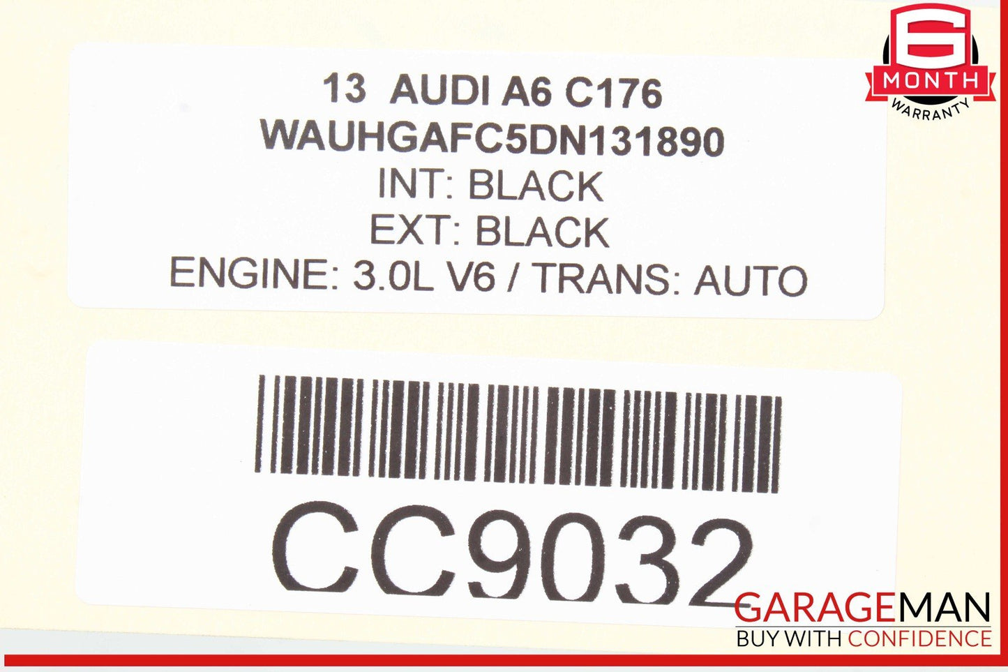 12-18 Audi A6 Front Right Side Interior Door Panel OEM