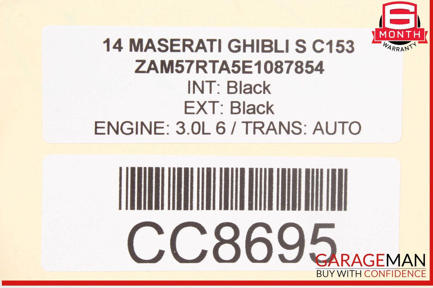 14-17 Maserati Ghibli M157 Front Left Top Upper Seat Cushion Black OEM