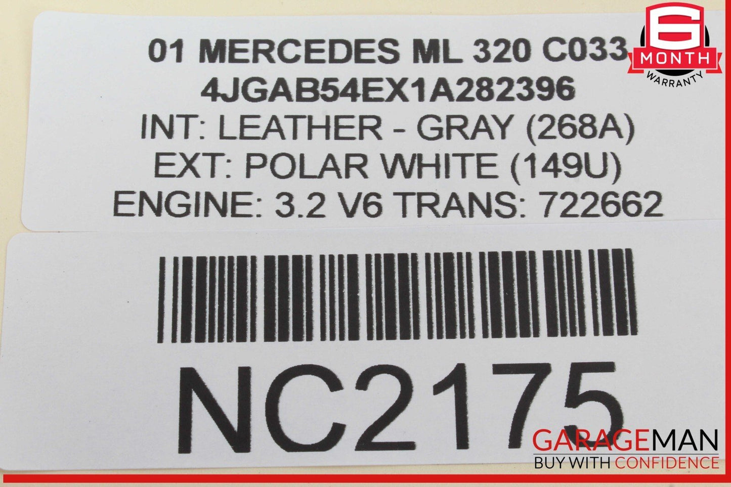 98-05 Mercedes W163 ML320 ML55 AMG 4 Spoke Driver Steering Wheel Black OEM