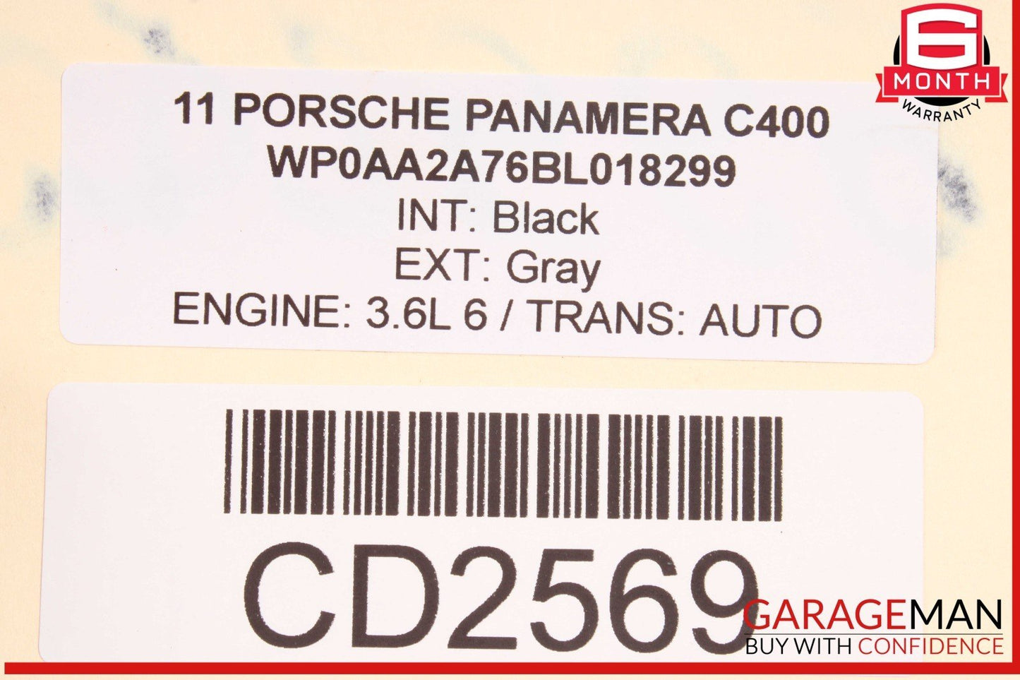 11-16 Porsche Panamera 970 3.6L V6 Rear Differential Diff Axle Carrier OEM