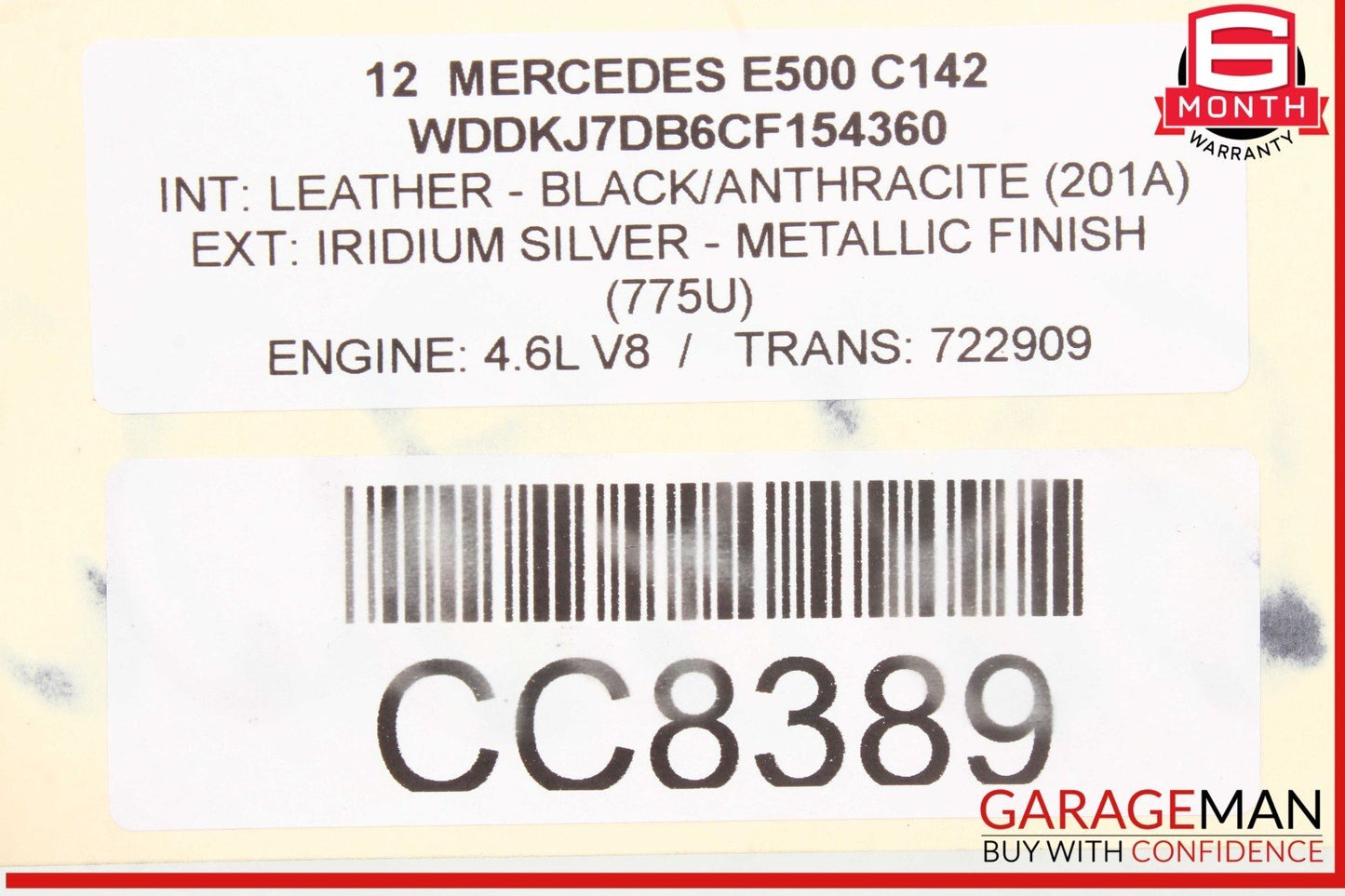 10-17 Mercedes W207 E500 E400 Coupe Front Left Interior Door Panel Trim Assembly