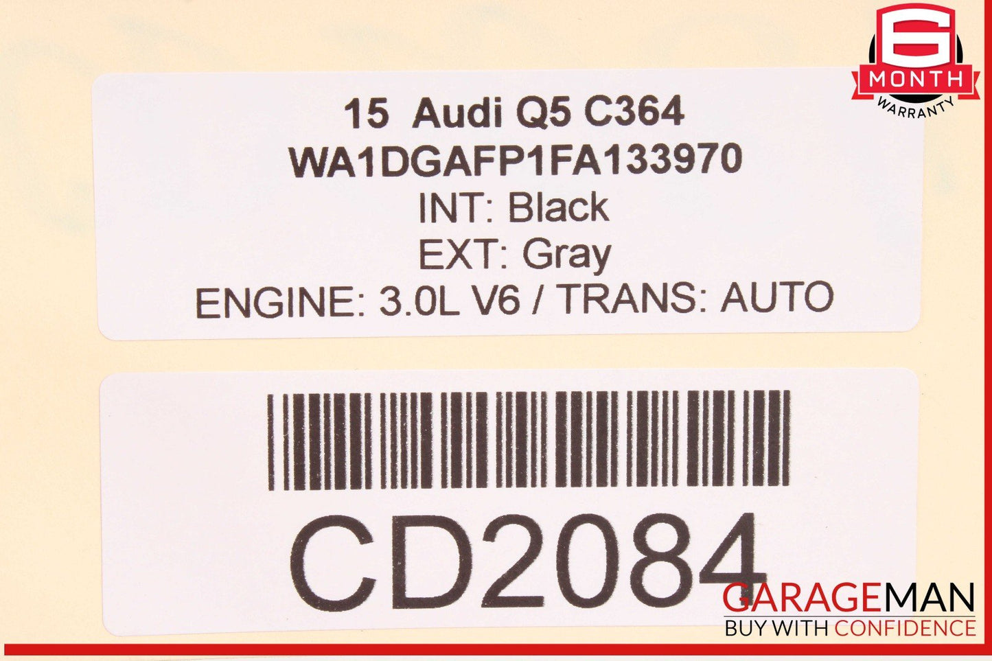 13-17 Audi Q5 Front Left Driver Side Lower Bottom Seat Cushion Black OEM