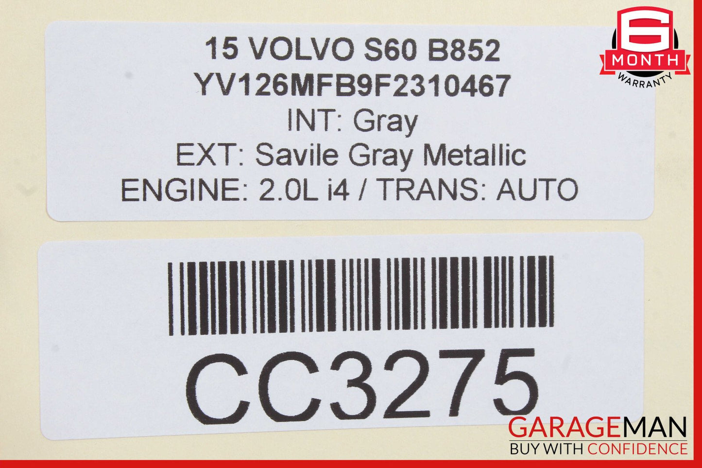 15-18 Volvo S60 Automatic Transmission OEM