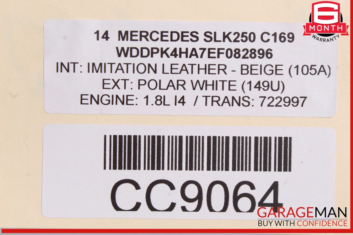12-15 Mercedes W204 C250 SLK250 722.9 7G Automatic Transmission 722.997 OEM