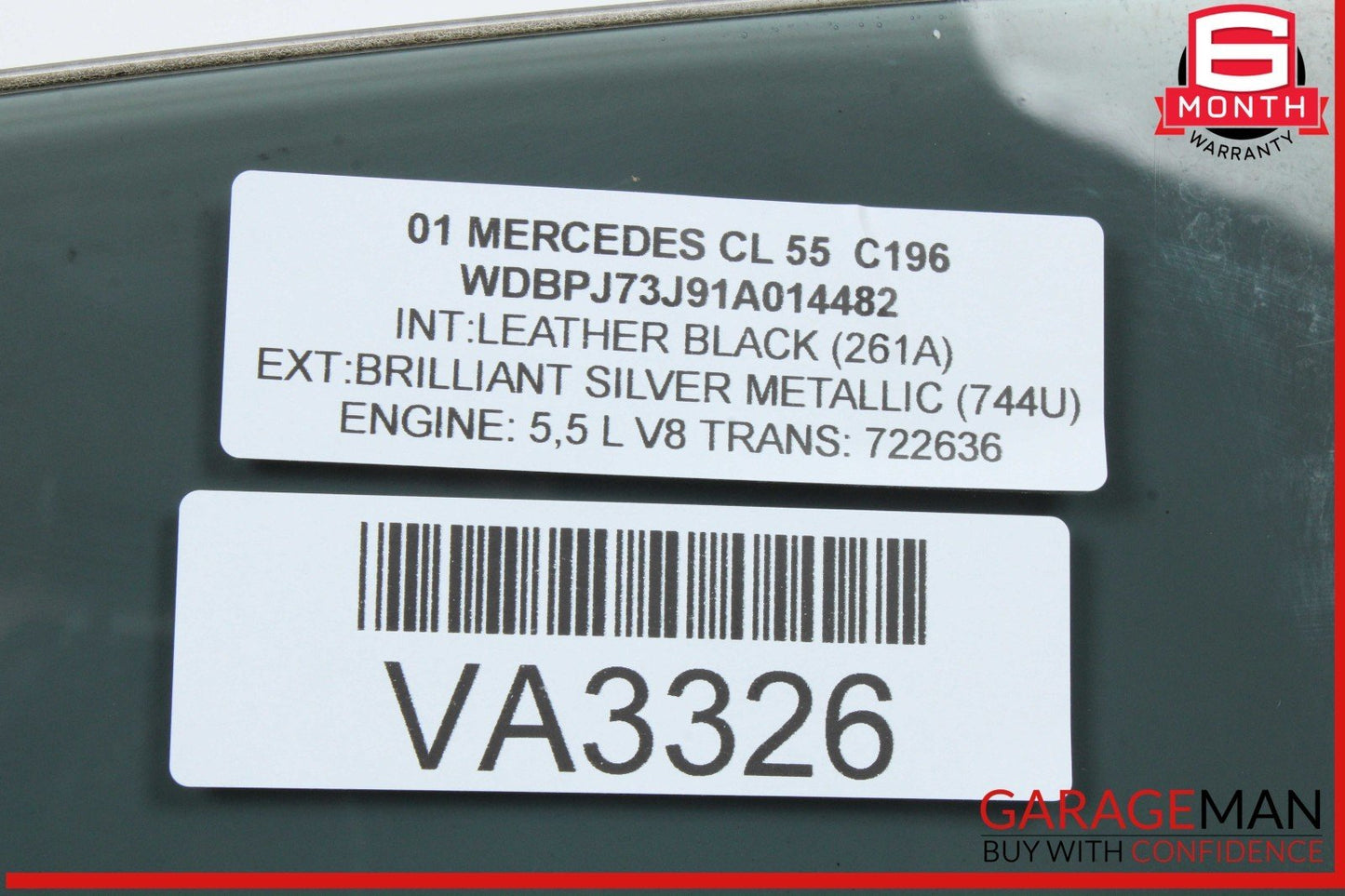 00-06 Mercedes W215 CL55 AMG CL500 Front Right Side Door Window Auto Glass OEM