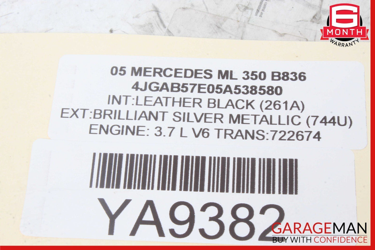 02-05 Mercedes W163 ML500 Center Console Shifter Window Control Switch Trim Assy