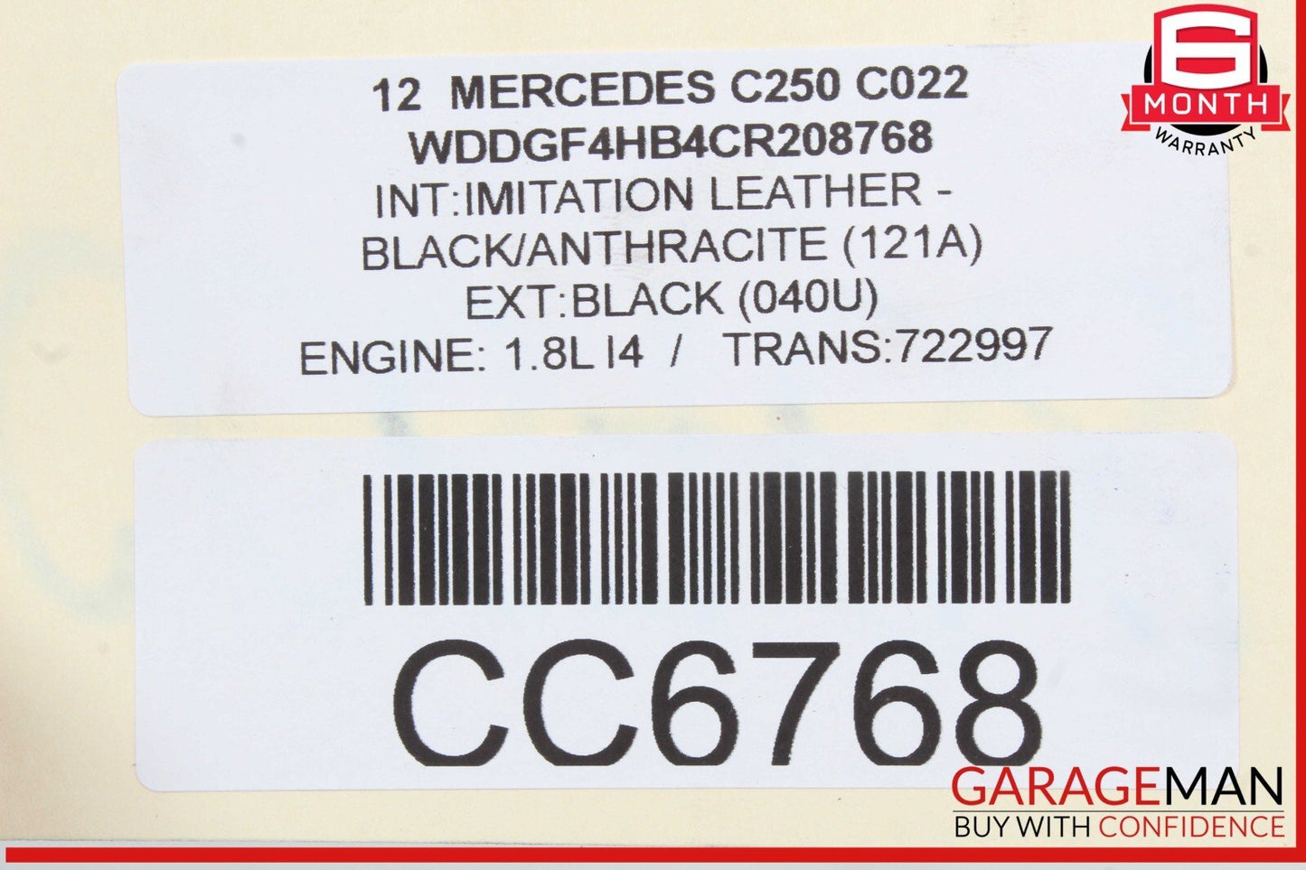 12-15 Mercedes W204 C250 7G Tronic Automatic Transmission Assy 722.997 OEM 151k