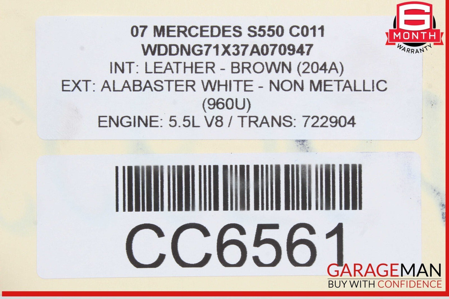 07-09 Mercedes W221 S550 S450 Upper Radiator Core Support Headlight Bracket OEM