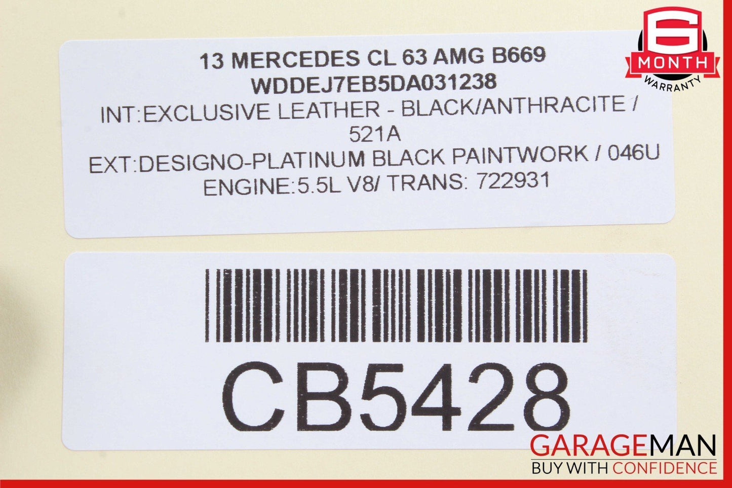 07-14 Mercedes S550 SL63 CL63 AMG ABC Hydraulic Valve Block Rear Suspension Pump