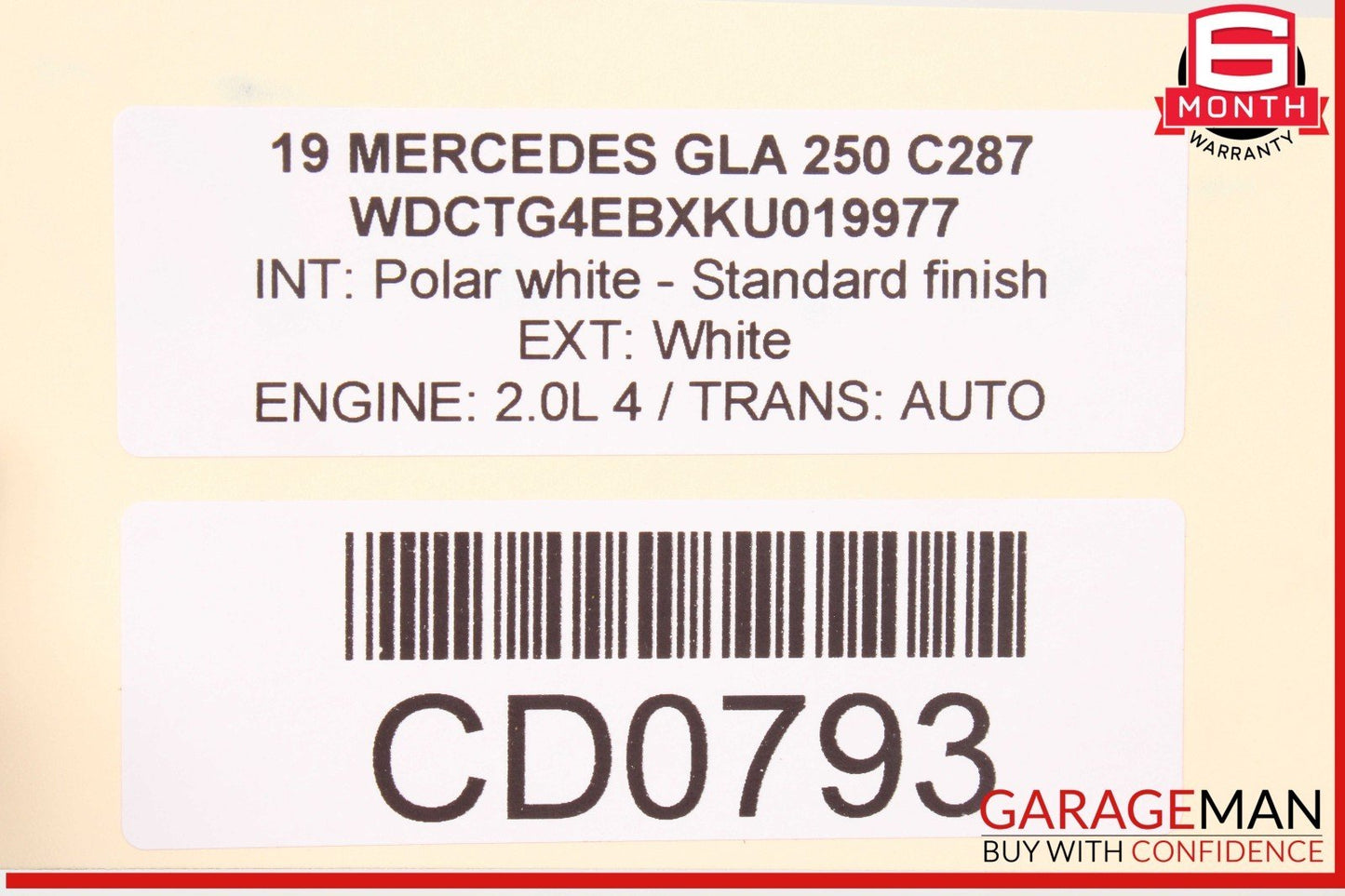 14-20 Mercedes X156 GLA250 Trunk Lid Liftgate Tailgate Hatch Shell White OEM