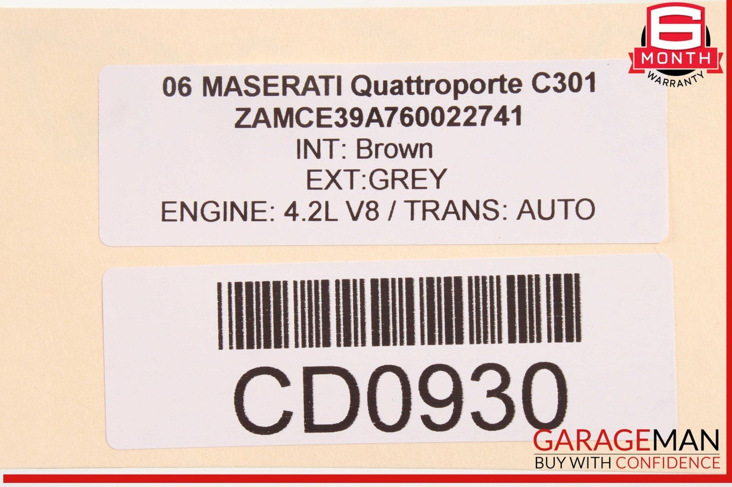 03-08 Maserati Quattroporte M139 Rear Left Side Lower Bottom Seat Cushion OEM