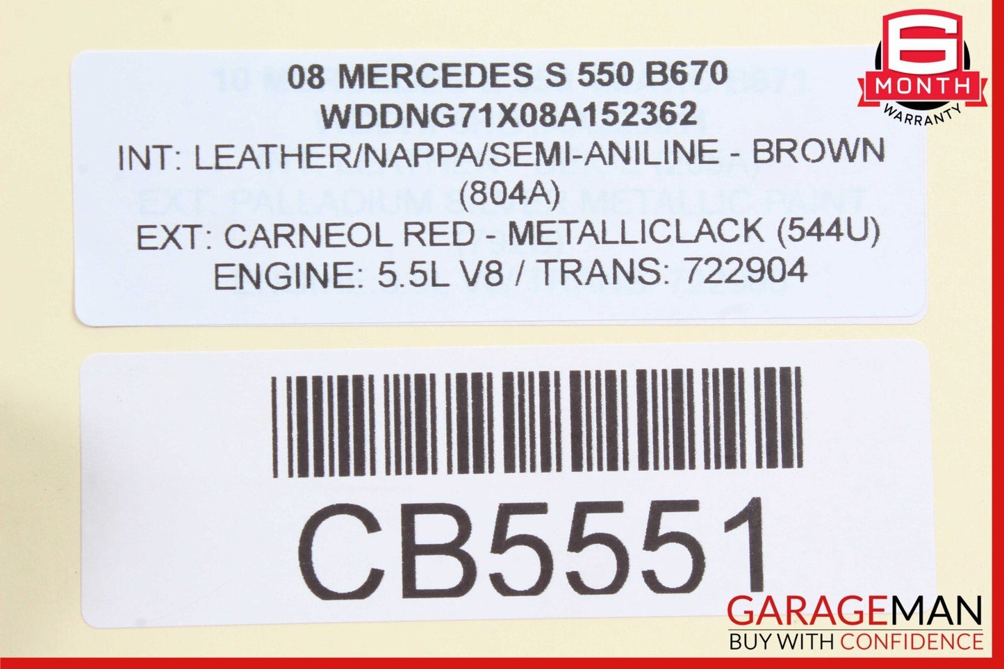 07-13 Mercedes W221 S550 S63 AMG Rear Right or Left Recline Seat Track Frame OEM
