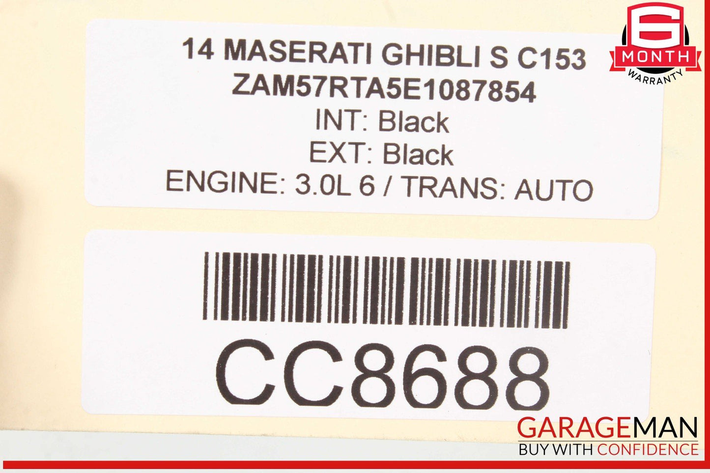 14-17 Maserati Ghibli M157 Front Right Top Upper Seat Cushion Black OEM