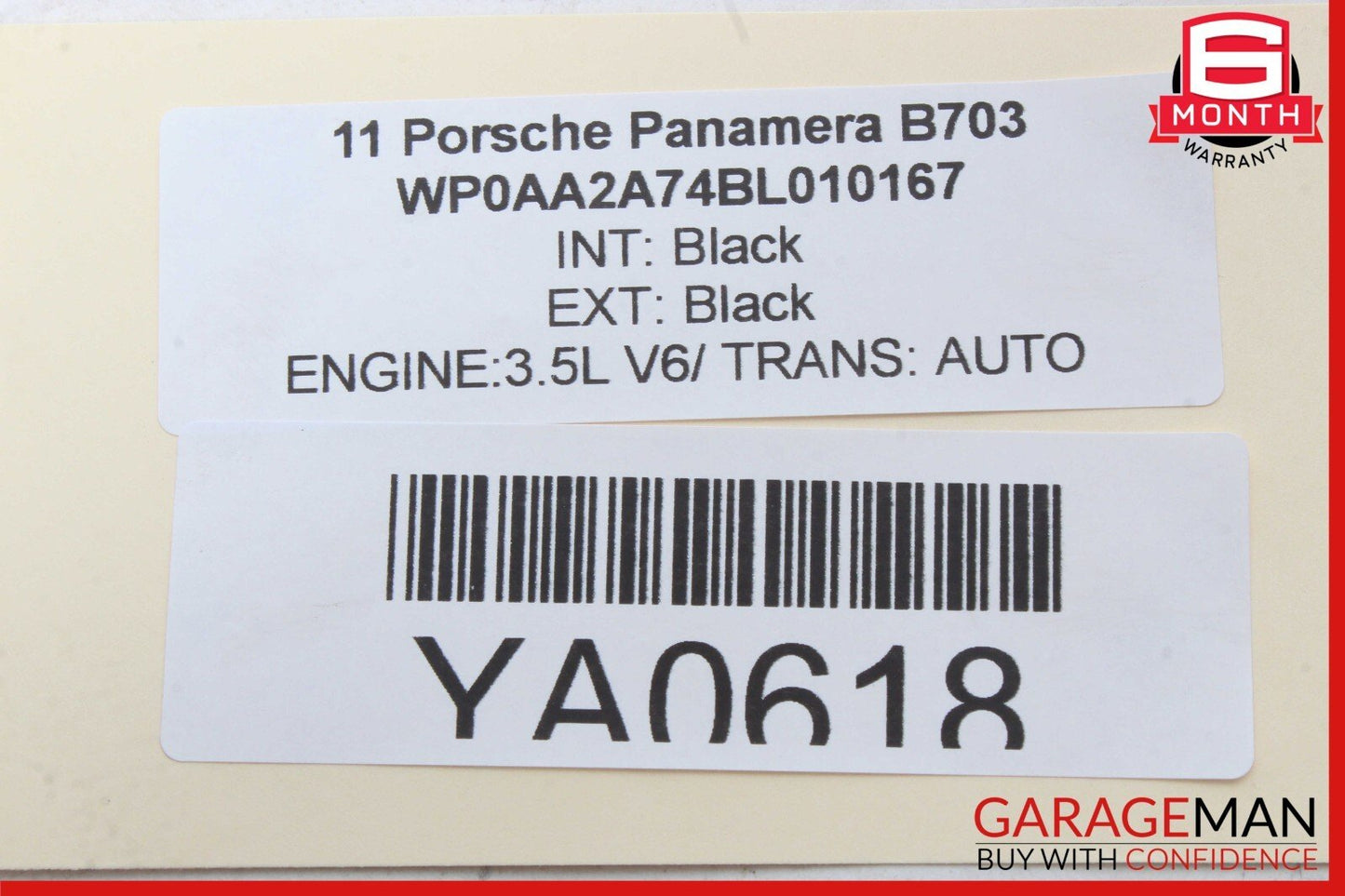 10-16 Porsche Panamera Center Console Armrest Arm Rest Compartment Assembly OEM