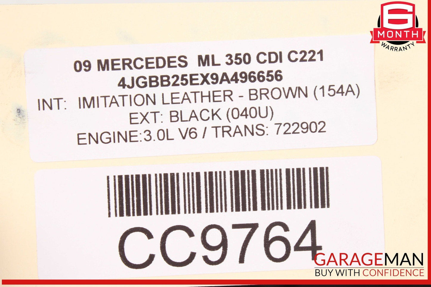 06-11 Mercedes W164 ML350 ML500 Front Hood Bonnet Cover Lid Panel Assy OEM