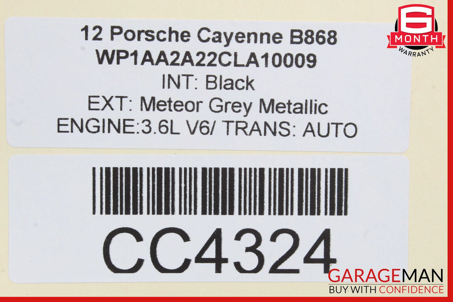 11-18 Porsche Cayenne 958 Panoramic Roof Glass Frame OEM