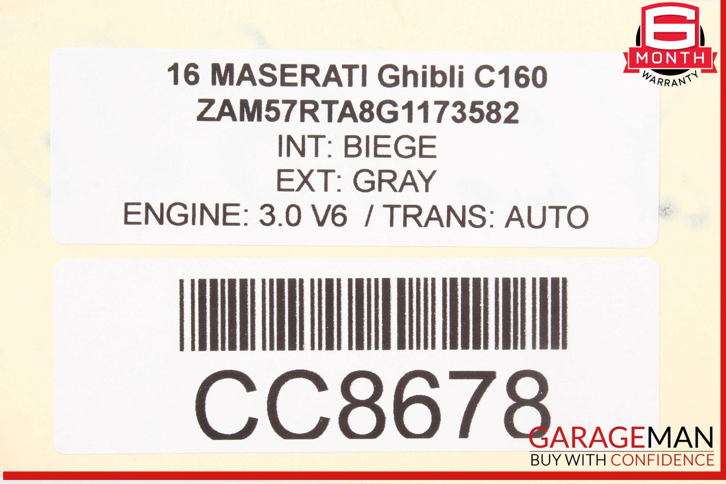 14-17 Maserati Ghibli M157 Front Right Side Lower Bottom Seat Cushion OEM
