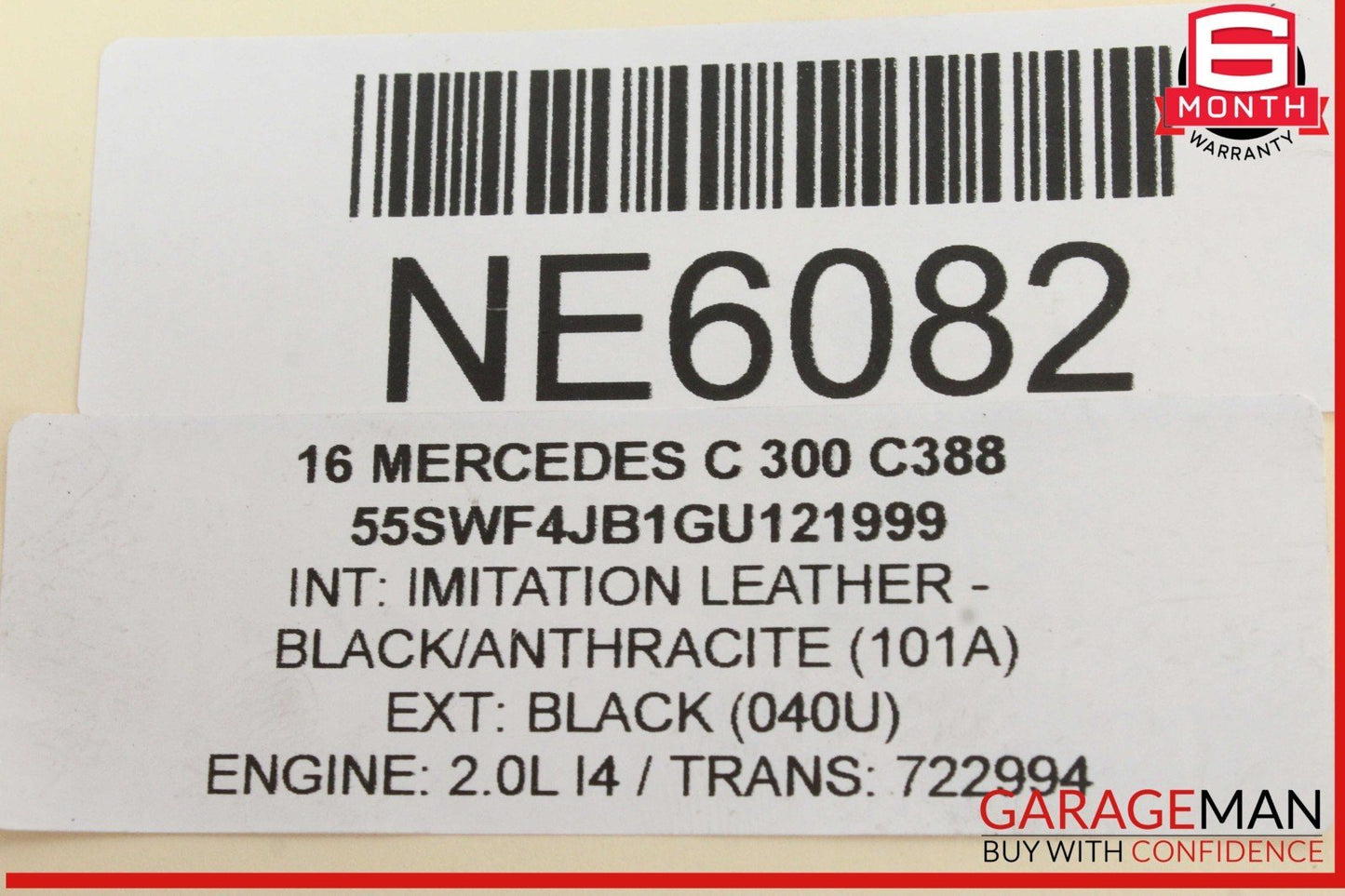 15-20 Mercedes W205 C300 GLC300 2.0L Engine Mounted Intercooler 2740900614 OEM