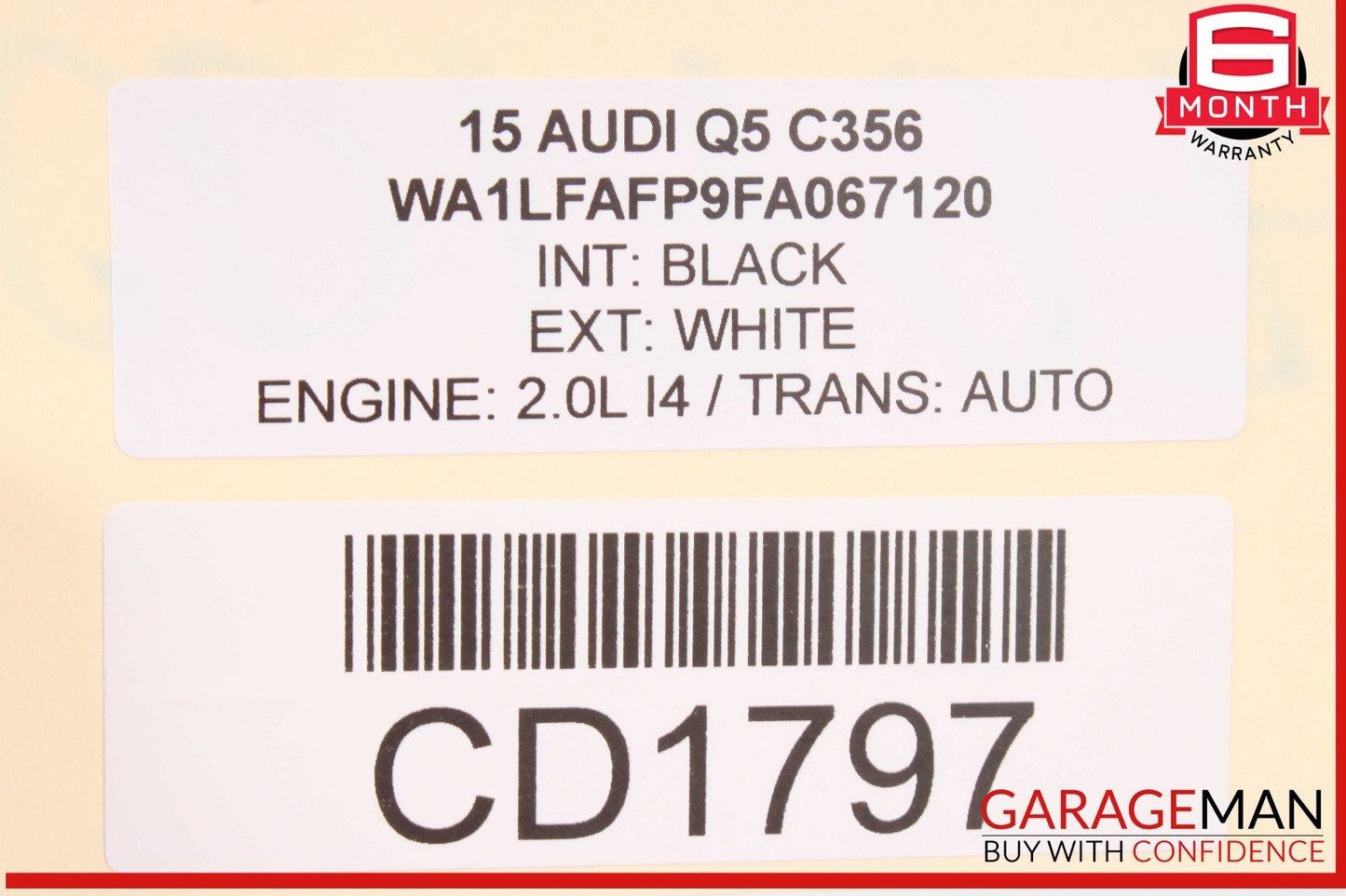 13-17 Audi Q5 Front Right Passenger Side Interior Door Panel Cover OEM