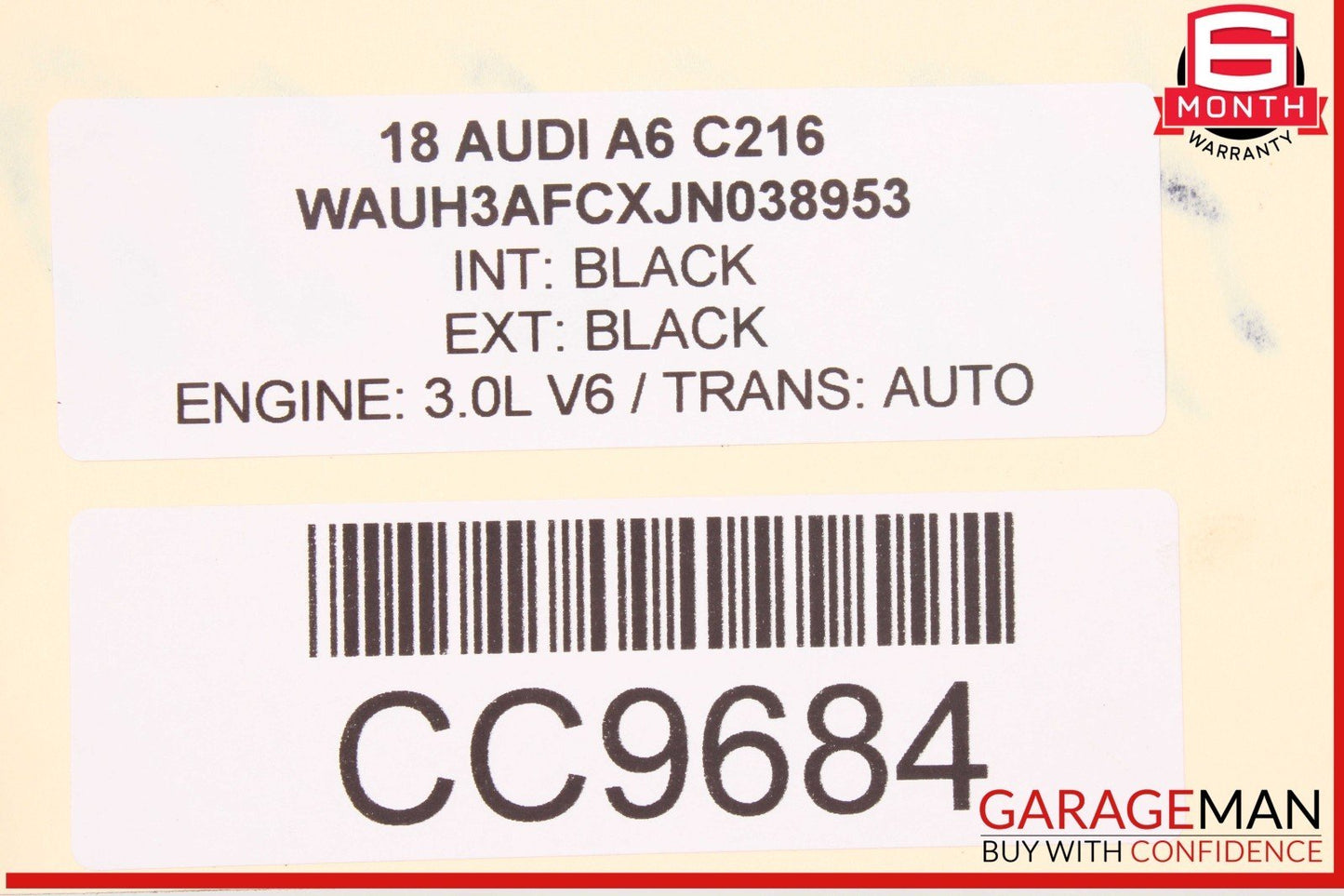 12-18 Audi A6 A7 AWD Rear Suspension Support Subframe Cradle Crossmember OEM