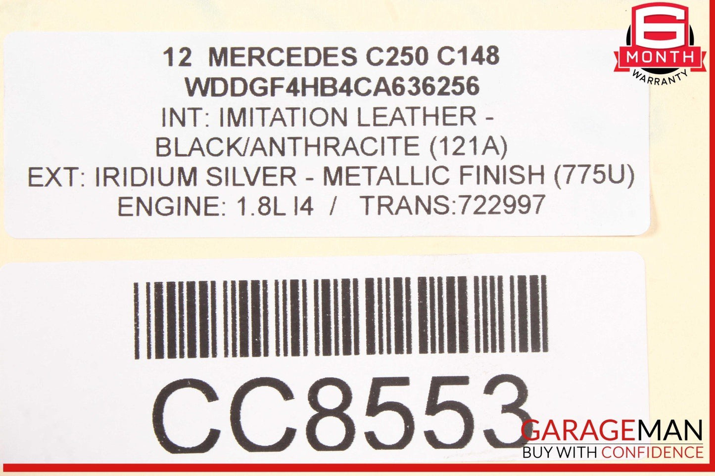12-15 Mercedes W204 C250 SLK250 722.9 7G Automatic Transmission 722.997 OEM 270k