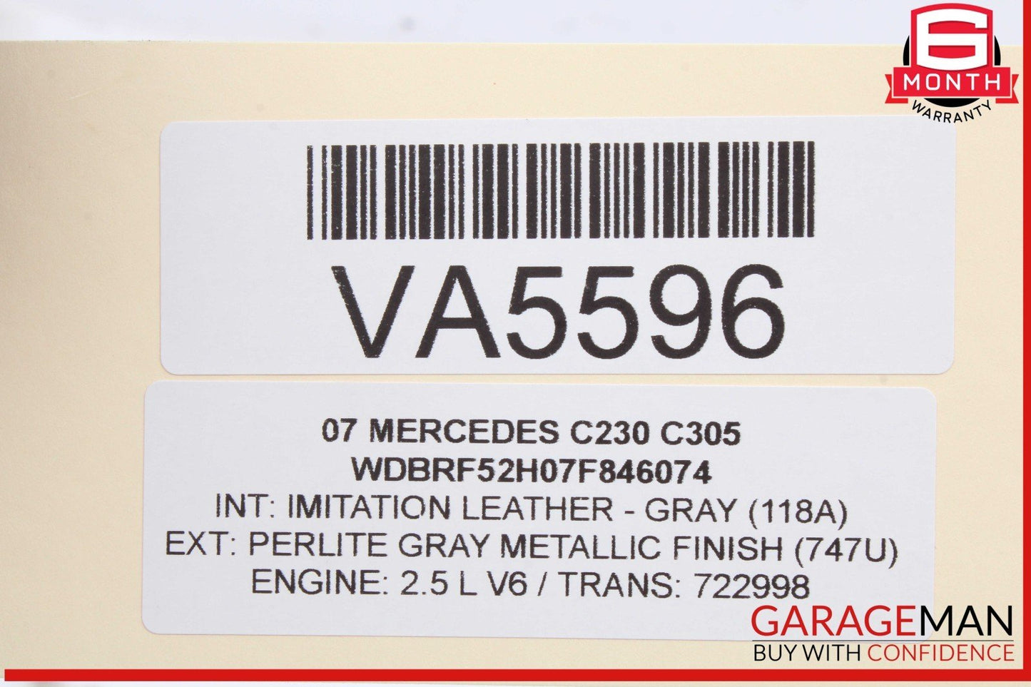 06-13 Mercedes W203 C230 ML350 Right Side Engine Cylinder Head Valve Cover OEM
