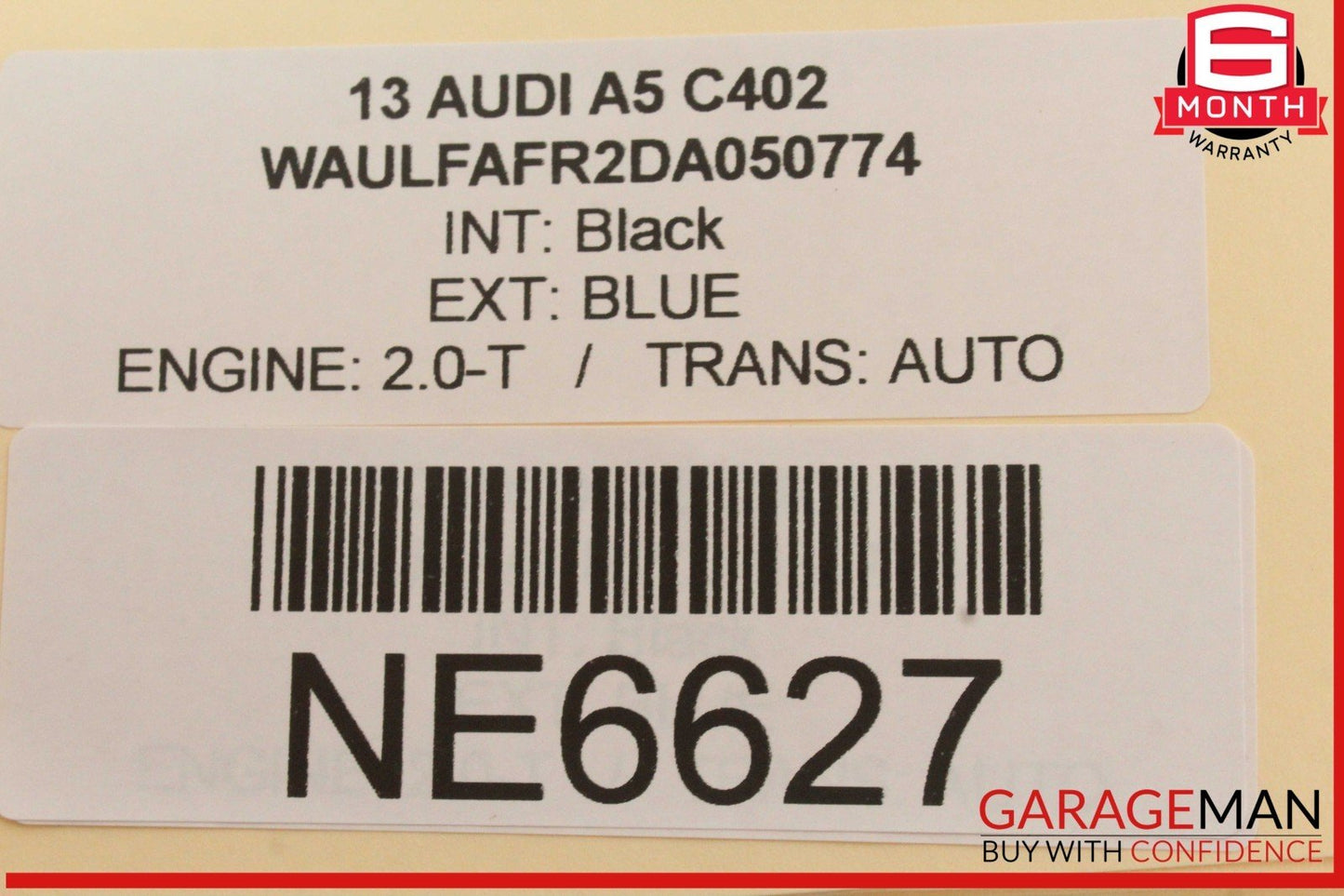 2009-2017 Audi A5 Front Overhead Dome Light Lamp White 8T0947135BM Genuine017