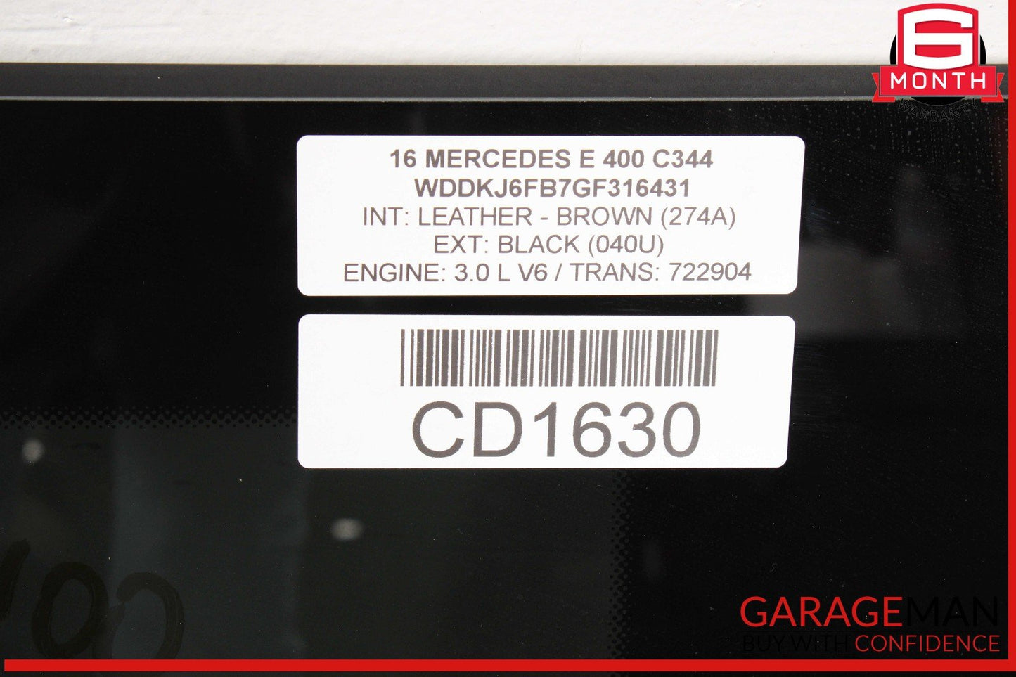 10-16 Mercedes W212 E400 Center Panoramic Pano Sunroof Sun Roof Glass OEM