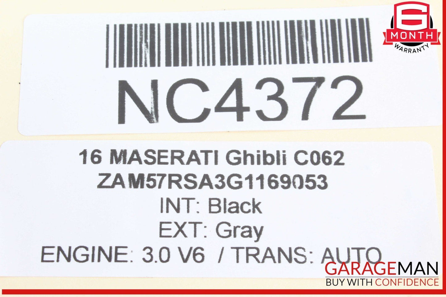 14-18 Maserati Ghibli M157 Front Left Side Intercooler Duct Shroud 670004140 OEM