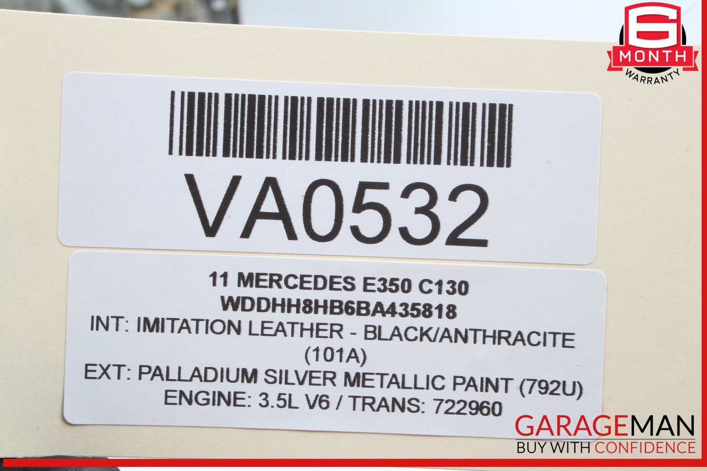 08-12 Mercedes W212 E350 Wagon Engine Motor Upper Oil Pan OEM
