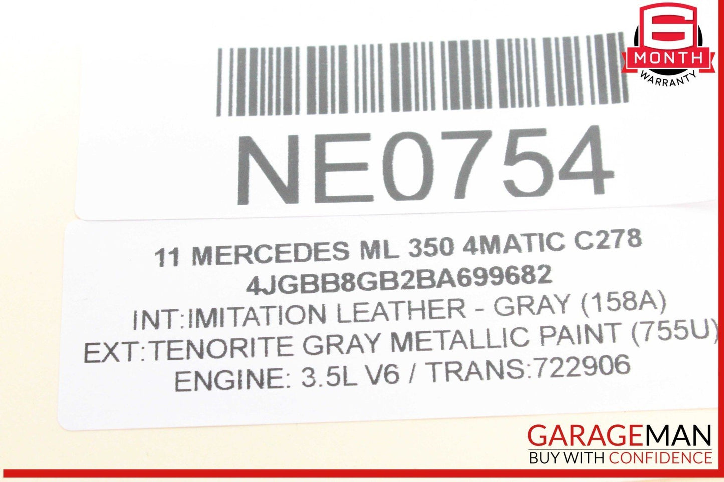 06-13 Mercedes W164 ML350 4MATIC Lower Engine Motor Oil Pan 2720100828 OEM