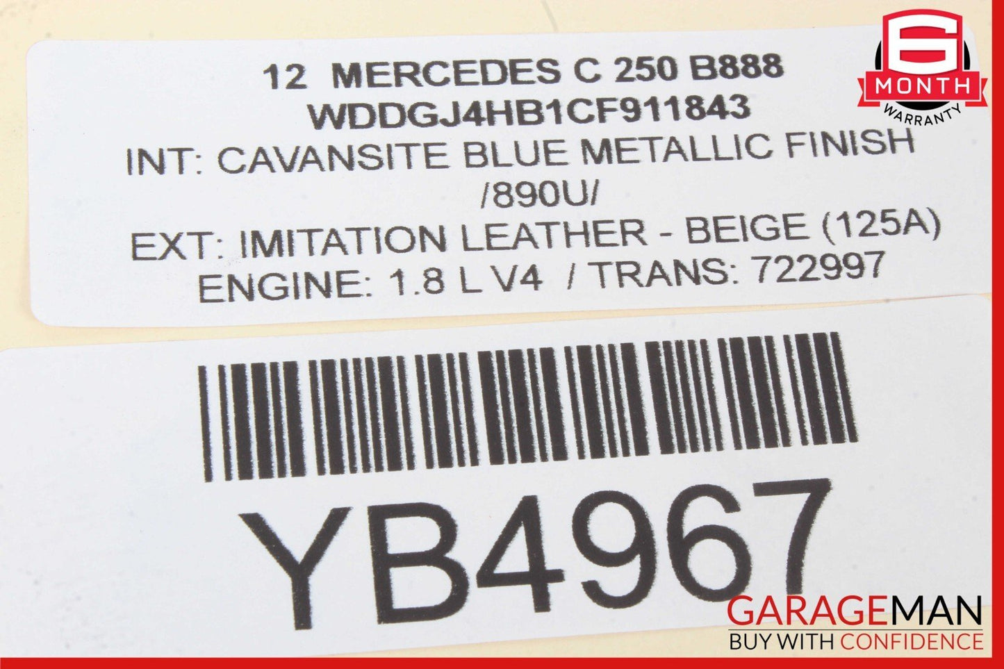 12-14 Mercedes W204 C250 C350 C63 AMG LED Rear Right Side Tail Light Lamp OEM